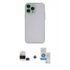MARSİLYAN™- iPhone 14 Pro Max Kılıf Ahenk Çizgi Serisi - Şeffaf Royal Nano Ekran Koruyucu + Bilvis Titan Kamera Lens - DNMR