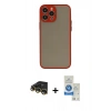 MARSİLYAN™- iPhone 14 Pro Max Kılıf Ahenk Çizgi Serisi - Şeffaf Royal Nano Ekran Koruyucu + Raze Metal Kamera Lens - GD