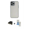 MARSİLYAN™- iPhone 14 Pro Max Kılıf Ahenk Çizgi Serisi - Şeffaf Royal Nano Ekran Koruyucu + Raze Metal Kamera Lens - GD