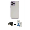 MARSİLYAN™- iPhone 14 Pro Max Kılıf Ahenk Çizgi Serisi - Şeffaf Royal Nano Ekran Koruyucu + Raze Metal Kamera Lens - GD