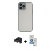MARSİLYAN™- iPhone 14 Pro Max Kılıf Ahenk Çizgi Serisi - Şeffaf Royal Nano Ekran Koruyucu + Raze Metal Kamera Lens - GS