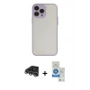 MARSİLYAN™- iPhone 14 Pro Max Kılıf Ahenk Çizgi Serisi - Şeffaf Royal Nano Ekran Koruyucu + Raze Metal Kamera Lens - GS