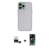 MARSİLYAN™- iPhone 14 Pro Max Kılıf Ahenk Çizgi Serisi - Siyah 360 Mat Full Body Arka Koruyucu + Bilvis Titan Kamera Lens - SH