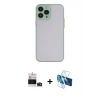 MARSİLYAN™- iPhone 14 Pro Max Kılıf Ahenk Çizgi Serisi - Siyah 3D Antistatik Cam Ekran Koruyucu + Bilvis Titan Kamera Lens - DNMR