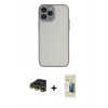 MARSİLYAN™- iPhone 14 Pro Max Kılıf Ahenk Çizgi Serisi - Siyah 6D Mat Seramik Hayalet Nano Ekran Koruyucu + Raze Metal Kamera Lens - GD