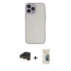 MARSİLYAN™- iPhone 14 Pro Max Kılıf Ahenk Çizgi Serisi - Siyah 6D Mat Seramik Hayalet Nano Ekran Koruyucu + Raze Metal Kamera Lens - GD