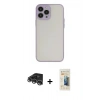 MARSİLYAN™- iPhone 14 Pro Max Kılıf Ahenk Çizgi Serisi - Siyah 6D Mat Seramik Hayalet Nano Ekran Koruyucu + Raze Metal Kamera Lens - GS