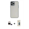 MARSİLYAN™- iPhone 14 Pro Max Kılıf Ahenk Çizgi Serisi - Siyah 6D Mat Seramik Hayalet Nano Ekran Koruyucu + Bilvis Titan Kamera Lens - DNMR