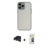 MARSİLYAN™- iPhone 14 Pro Max Kılıf Ahenk Çizgi Serisi - Siyah 6D Mat Seramik Hayalet Nano Ekran Koruyucu + Raze Metal Kamera Lens - GS