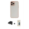 MARSİLYAN™- iPhone 14 Pro Max Kılıf Ahenk Çizgi Serisi - Siyah 6D Mat Seramik Hayalet Nano Ekran Koruyucu + Raze Metal Kamera Lens - GS