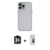 MARSİLYAN™- iPhone 14 Pro Max Kılıf Ahenk Çizgi Serisi - Siyah 6D Mat Seramik Hayalet Nano Ekran Koruyucu + PVD Metal Kamera Lens - TU