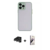 MARSİLYAN™- iPhone 14 Pro Max Kılıf Ahenk Çizgi Serisi - Siyah Bilvis 3D Mat Cam Ekran Koruyucu + Raze Metal Kamera Lens - GS