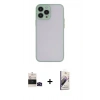 MARSİLYAN™- iPhone 14 Pro Max Kılıf Ahenk Çizgi Serisi - Siyah Bilvis 3D Mat Cam Ekran Koruyucu + Siyah Bilvis Titan Kamera Lens