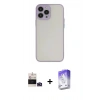 MARSİLYAN™- iPhone 14 Pro Max Kılıf Ahenk Çizgi Serisi - Siyah Bilvis 5in1 3D Magic Cam Ekran Koruyucu + Bilvis Titan Kamera Lens - DNMR