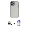 MARSİLYAN™- iPhone 14 Pro Max Kılıf Ahenk Çizgi Serisi - Siyah Bilvis 5in1 3D Magic Cam Ekran Koruyucu + Bilvis Titan Kamera Lens - SH