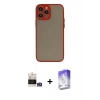 MARSİLYAN™- iPhone 14 Pro Max Kılıf Ahenk Çizgi Serisi - Siyah Bilvis 5in1 3D Magic Cam Ekran Koruyucu + Bilvis Titan Kamera Lens - GS