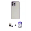 MARSİLYAN™- iPhone 14 Pro Max Kılıf Ahenk Çizgi Serisi - Siyah Bilvis 5in1 3D Magic Cam Ekran Koruyucu + Bilvis Titan Kamera Lens - GS