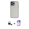 MARSİLYAN™- iPhone 14 Pro Max Kılıf Ahenk Çizgi Serisi - Siyah Bilvis 5in1 3D Magic Cam Ekran Koruyucu + Bilvis Titan Kamera Lens - GS