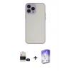 MARSİLYAN™- iPhone 14 Pro Max Kılıf Ahenk Çizgi Serisi - Siyah Bilvis 5in1 3D Magic Cam Ekran Koruyucu + Bilvis Titan Kamera Lens - SH