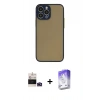 MARSİLYAN™- iPhone 14 Pro Max Kılıf Ahenk Çizgi Serisi - Siyah Bilvis 5in1 3D Magic Cam Ekran Koruyucu + Bilvis Titan Kamera Lens - DNMR
