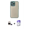MARSİLYAN™- iPhone 14 Pro Max Kılıf Ahenk Çizgi Serisi - Siyah Bilvis 5in1 3D Magic Cam Ekran Koruyucu + Bilvis Titan Kamera Lens - DNMR