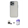 MARSİLYAN™- iPhone 14 Pro Max Kılıf Ahenk Çizgi Serisi - Siyah Bilvis 5in1 3D Magic Cam Ekran Koruyucu + Bilvis Titan Kamera Lens - GD
