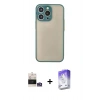 MARSİLYAN™- iPhone 14 Pro Max Kılıf Ahenk Çizgi Serisi - Siyah Bilvis 5in1 3D Magic Cam Ekran Koruyucu + Bilvis Titan Kamera Lens - GS
