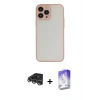 MARSİLYAN™- iPhone 14 Pro Max Kılıf Ahenk Çizgi Serisi - Siyah Bilvis 5in1 3D Magic Cam Ekran Koruyucu + Raze Metal Kamera Lens - GS
