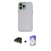 MARSİLYAN™- iPhone 14 Pro Max Kılıf Ahenk Çizgi Serisi - Siyah Bilvis 5in1 3D Magic Cam Ekran Koruyucu + Raze Metal Kamera Lens - GD