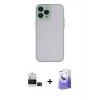 MARSİLYAN™- iPhone 14 Pro Max Kılıf Ahenk Çizgi Serisi - Siyah Bilvis 5in1 5D Magic Hayalet Cam Ekran Koruyucu + Bilvis Titan Kamera Lens - SH