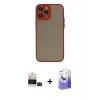 MARSİLYAN™- iPhone 14 Pro Max Kılıf Ahenk Çizgi Serisi - Siyah Bilvis 5in1 5D Magic Hayalet Cam Ekran Koruyucu + Bilvis Titan Kamera Lens - SH