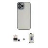 MARSİLYAN™- iPhone 14 Pro Max Kılıf Ahenk Çizgi Serisi - Siyah Bilvis Hayalet Cam Ekran Koruyucu + Bilvis Titan Kamera Lens - SH