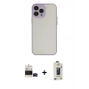 MARSİLYAN™- iPhone 14 Pro Max Kılıf Ahenk Çizgi Serisi - Siyah Bilvis Hayalet Cam Ekran Koruyucu + Bilvis Titan Kamera Lens - SH