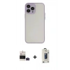 MARSİLYAN™- iPhone 14 Pro Max Kılıf Ahenk Çizgi Serisi - Siyah Bilvis Hayalet Cam Ekran Koruyucu + Bilvis Titan Kamera Lens - DNMR