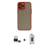 MARSİLYAN™- iPhone 14 Pro Max Kılıf Ahenk Çizgi Serisi - Siyah Bilvis Hayalet Cam Ekran Koruyucu + Bilvis Titan Kamera Lens - DNMR