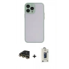 MARSİLYAN™- iPhone 14 Pro Max Kılıf Ahenk Çizgi Serisi - Siyah Bilvis Hayalet Cam Ekran Koruyucu + Raze Metal Kamera Lens - GD