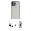MARSİLYAN™- iPhone 14 Pro Max Kılıf Ahenk Çizgi Serisi - Siyah Bilvis Hayalet Cam Ekran Koruyucu + Bilvis Titan Kamera Lens - GS