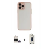 MARSİLYAN™- iPhone 14 Pro Max Kılıf Ahenk Çizgi Serisi - Siyah Bilvis Hayalet Cam Ekran Koruyucu + Bilvis Titan Kamera Lens - GS