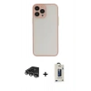 MARSİLYAN™- iPhone 14 Pro Max Kılıf Ahenk Çizgi Serisi - Siyah Bilvis Hayalet Cam Ekran Koruyucu + Raze Metal Kamera Lens - GS