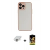 MARSİLYAN™- iPhone 14 Pro Max Kılıf Ahenk Çizgi Serisi - Siyah Buffer Cam Ekran Koruyucu + Band Metal Kamera Lens - GD