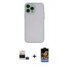 MARSİLYAN™- iPhone 14 Pro Max Kılıf Ahenk Çizgi Serisi - Siyah Buffer Hayalet Cam Ekran Koruyucu + Bilvis Titan Kamera Lens - DNMR