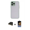 MARSİLYAN™- iPhone 14 Pro Max Kılıf Ahenk Çizgi Serisi - Siyah Buffer Hayalet Cam Ekran Koruyucu + Raze Metal Kamera Lens - GD