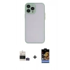 MARSİLYAN™- iPhone 14 Pro Max Kılıf Ahenk Çizgi Serisi - Siyah Buffer Hayalet Cam Ekran Koruyucu + Bilvis Titan Kamera Lens - GS