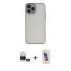 MARSİLYAN™- iPhone 14 Pro Max Kılıf Ahenk Çizgi Serisi - Siyah Joko 5D Cam + Bilvis Titan Kamera Lens - GS