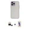 MARSİLYAN™- iPhone 14 Pro Max Kılıf Ahenk Çizgi Serisi - Siyah Joko 5D Cam + Bilvis Titan Kamera Lens - GS