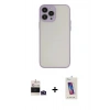 MARSİLYAN™- iPhone 14 Pro Max Kılıf Ahenk Çizgi Serisi - Siyah Joko 5D Cam + Bilvis Titan Kamera Lens - DNMR