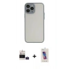 MARSİLYAN™- iPhone 14 Pro Max Kılıf Ahenk Çizgi Serisi - Siyah Joko 5D Cam + Bilvis Titan Kamera Lens - DNMR