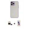MARSİLYAN™- iPhone 14 Pro Max Kılıf Ahenk Çizgi Serisi - Siyah Joko 5D Cam + Bilvis Titan Kamera Lens - GD