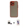 MARSİLYAN™- iPhone 14 Pro Max Kılıf Ahenk Çizgi Serisi - Siyah Joko 5D Cam + Bilvis Titan Kamera Lens - GD