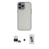 MARSİLYAN™- iPhone 14 Pro Max Kılıf Ahenk Çizgi Serisi - Siyah Joko 5D Cam + Bilvis Titan Kamera Lens - GD